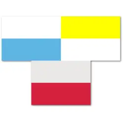 3 Flagi: Maryjna, Polska i Kościelna 90 x 150 cm
