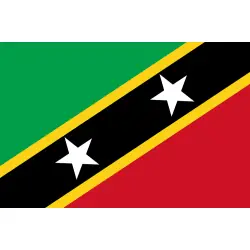 Saint Kitts i Nevis Chorągiewka 10x17 cm