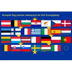 Komplet flag państw Unii Europejskiej 90 x 150 cm